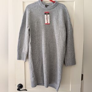 Cozy Grey Women's Sweater Dress
